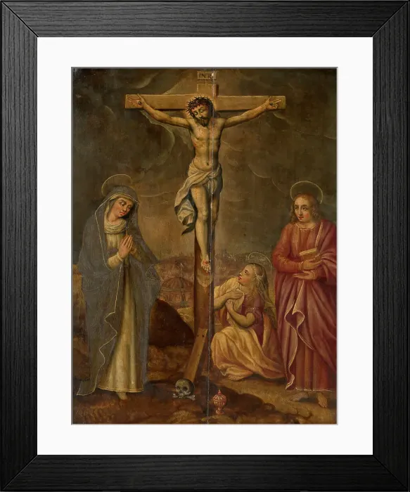 Framed Print : Calvary, 17th century. Creator: Anon Framed Print : Calvary, 17th century. Creator: Anon