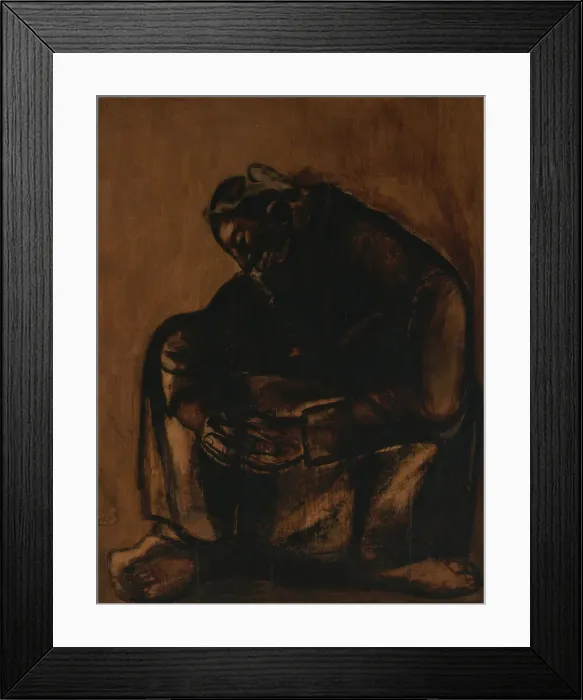 Framed Print : Woman at Prayers, 1925. Creator: Constant Permeke Framed Print : Woman at Prayers, 1925. Creator: Constant Permeke