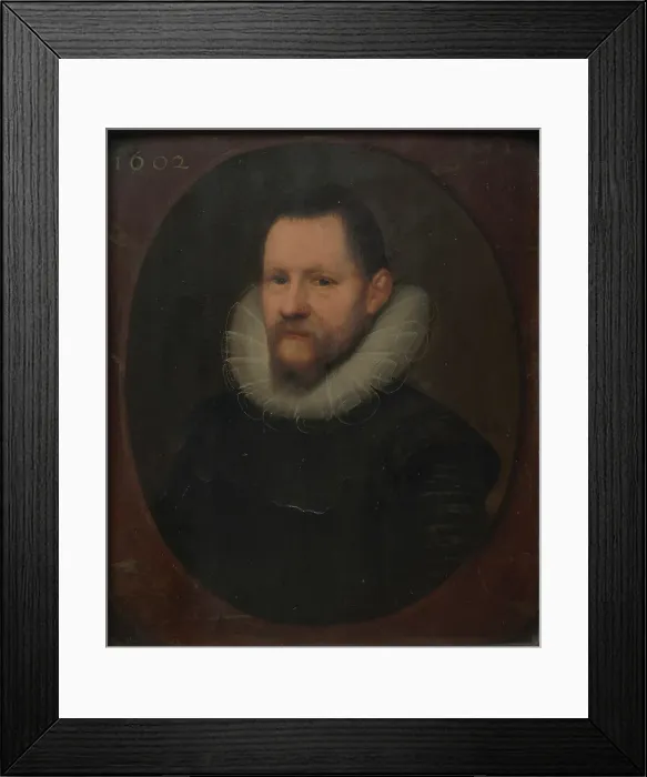 Framed Print : Portrait of a Man, 1602. Creator: Anon Framed Print : Portrait of a Man, 1602. Creator: Anon