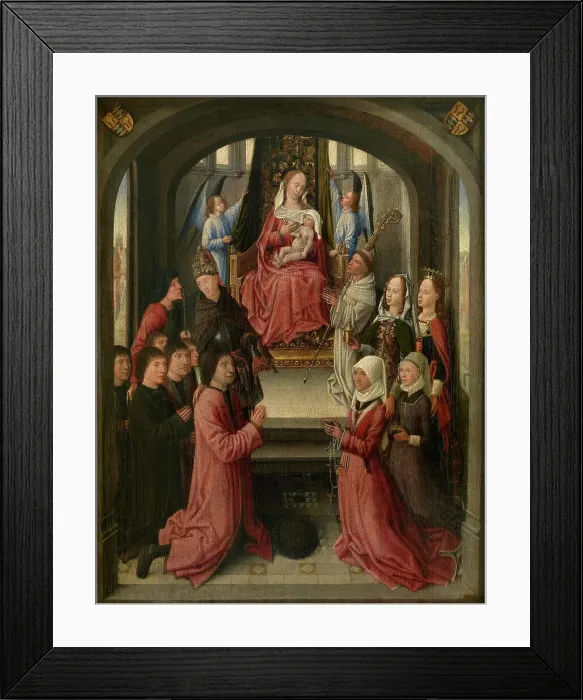 Framed Print : Lactatio of Saint Bernard of Clairvaux with Donors, 1475-1499. Creator: Anon Framed Print : Lactatio of Saint Bernard of Clairvaux with Donors, 1475-1499. Creator: Anon