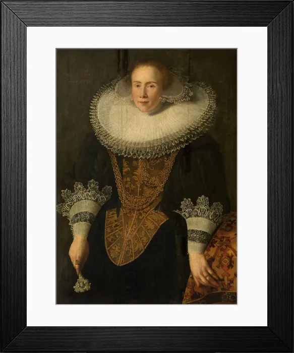 Framed Print : Portrait of a Woman, 1630. Creator: Anon Framed Print : Portrait of a Woman, 1630. Creator: Anon