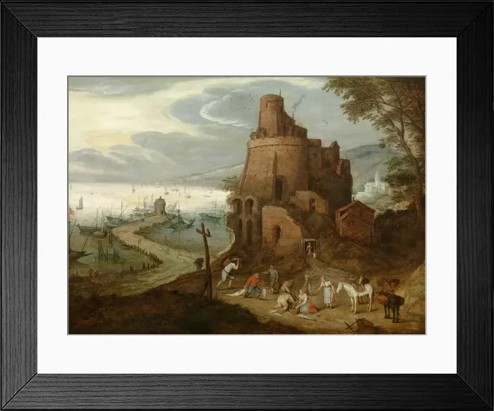Framed Print : Return from the Fishing, 16th century. Creator: Anon Framed Print : Return from the Fishing, 16th century. Creator: Anon