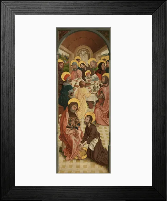 Framed Print : Christ Washing the Feet of the Apostles and Last Supper, 4th quarter of 15th century. Creator: Anon Framed Print : Christ Washing the Feet of the Apostles and Last Supper, 4th quarter of 15th century. Creator: Anon