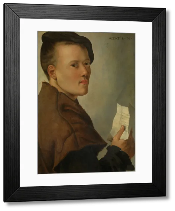 Framed Print : Portrait of a Young Man, 1st half of 16th century. Creator: Anon Framed Print : Portrait of a Young Man, 1st half of 16th century. Creator: Anon