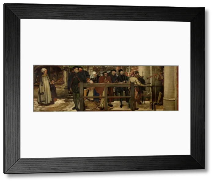 Framed Print : At the Town Gate, 1856. Creator: Jan August Hendrik Leys Framed Print : At the Town Gate, 1856. Creator: Jan August Hendrik Leys