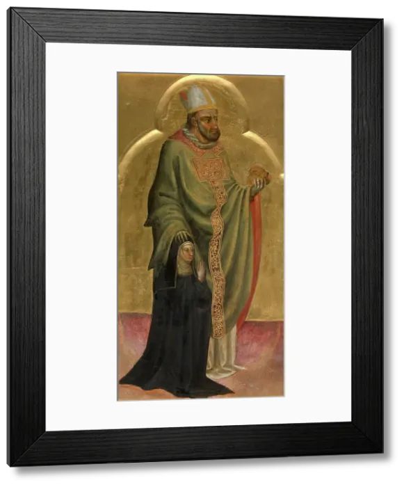 Framed Print : Saint Nicholas of Myra, 1395-1405. Creator: Anon Framed Print : Saint Nicholas of Myra, 1395-1405. Creator: Anon