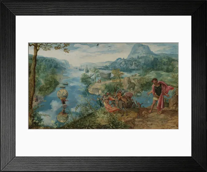 Framed Print : The Legend of Saint Christopher, 3rd quarter of the 16th century. Creator: Anon Framed Print : The Legend of Saint Christopher, 3rd quarter of the 16th century. Creator: Anon