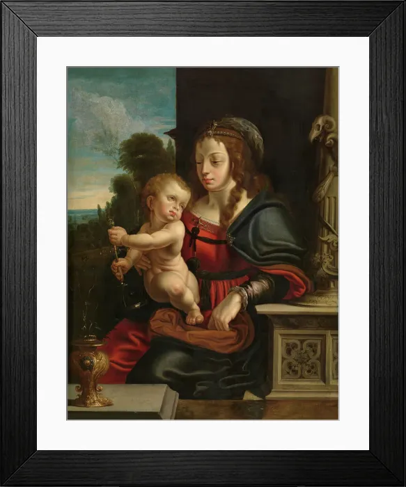 Framed Print : Madonna, 1st half of the 16th century. Creator: Anon Framed Print : Madonna, 1st half of the 16th century. Creator: Anon