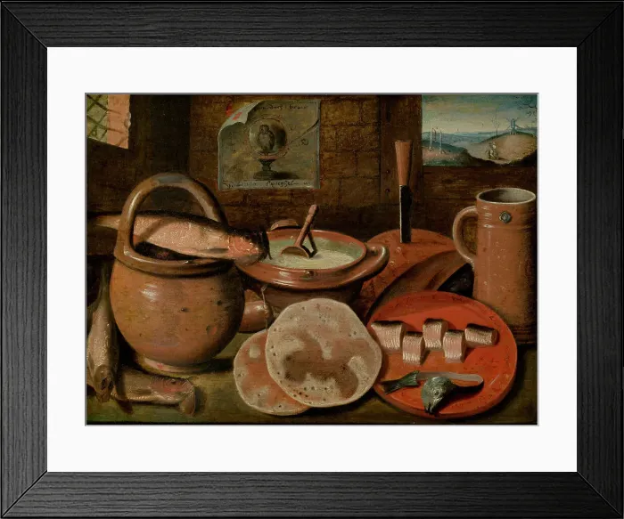 Framed Print : The Poor Man's Meal, 1599-1601. Creator: Anon Framed Print : The Poor Man's Meal, 1599-1601. Creator: Anon