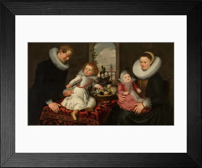 Framed Print : Portrait of a Family, 1599-1601. Creator: Anon Framed Print : Portrait of a Family, 1599-1601. Creator: Anon