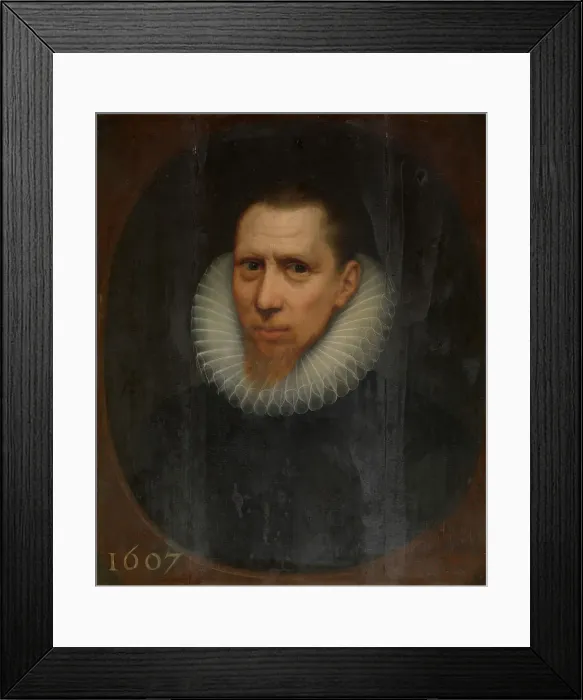 Framed Print : Portrait of a Man, 1607. Creator: Anon Framed Print : Portrait of a Man, 1607. Creator: Anon