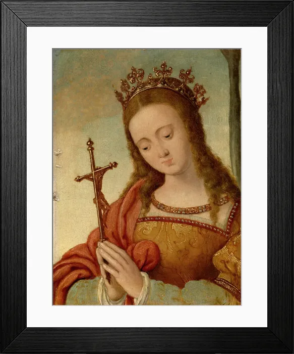 Framed Print : Saint at Prayers, 16th century. Creator: Anon Framed Print : Saint at Prayers, 16th century. Creator: Anon