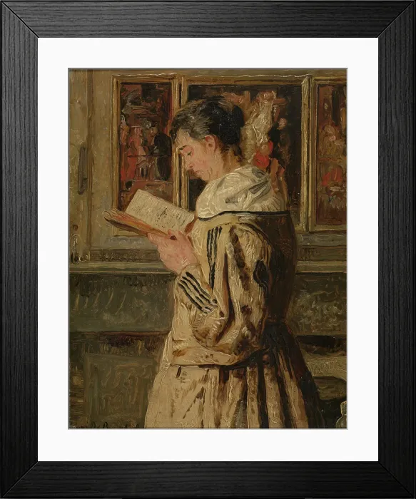 Framed Print : Woman Reading, 1881-1885. Creator: Henri Jean Augustin de Braekeleer