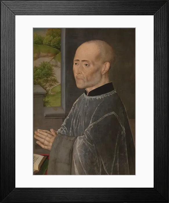 Framed Print : Portrait of a Canon, 1475-1499. Creator: Anon Framed Print : Portrait of a Canon, 1475-1499. Creator: Anon