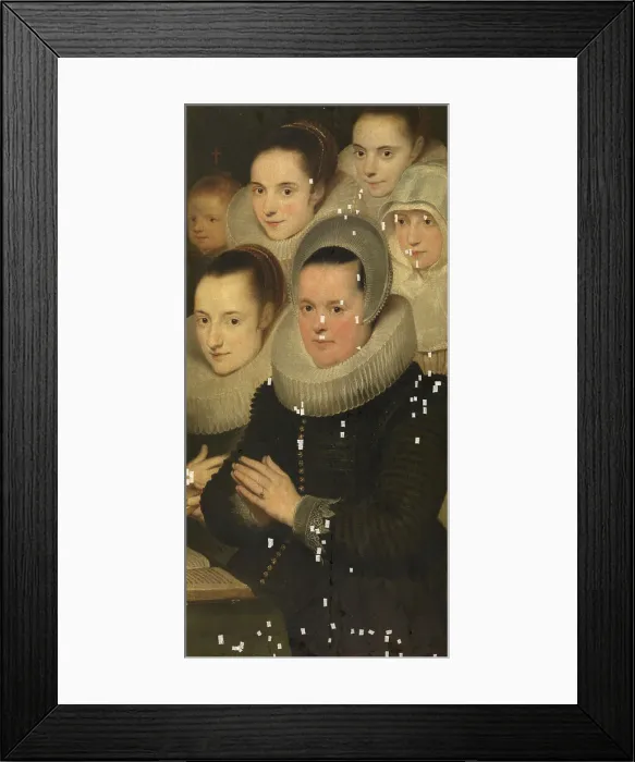 Framed Print : Wife of the donor with five daughters, c1620s. Creator: Cornelis de Vos Framed Print : Wife of the donor with five daughters, c1620s. Creator: Cornelis de Vos