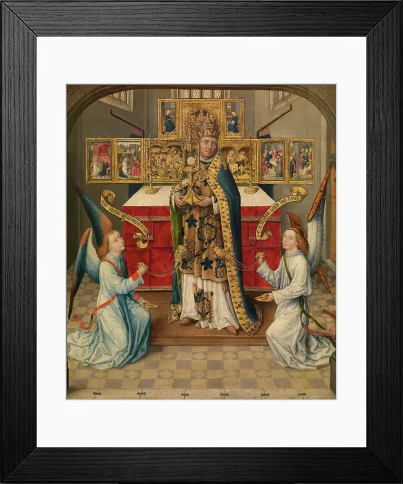 Framed Print : Adoration of the Sacrament, 1480-1499. Creator: Anon Framed Print : Adoration of the Sacrament, 1480-1499. Creator: Anon