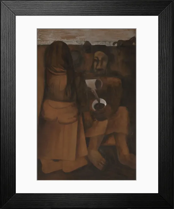 Framed Print : Coffee Drinkers, 1927. Creator: Constant Permeke Framed Print : Coffee Drinkers, 1927. Creator: Constant Permeke