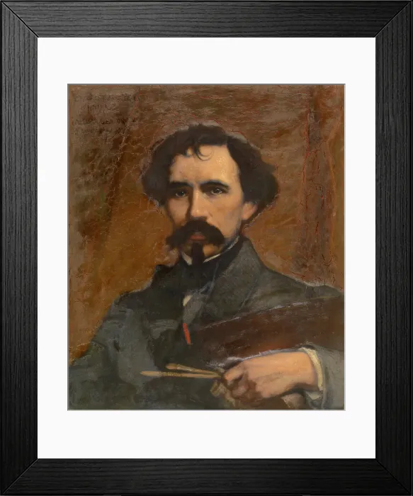 Framed Print : The Painter Joseph Lies, 1866. Creator: Charles Verlat Framed Print : The Painter Joseph Lies, 1866. Creator: Charles Verlat