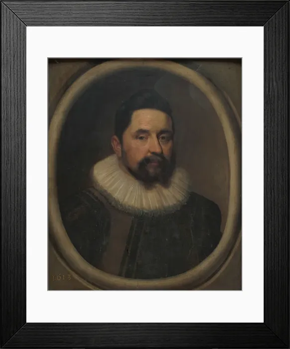 Framed Print : Portrait of a Man, 1613. Creator: Anon Framed Print : Portrait of a Man, 1613. Creator: Anon