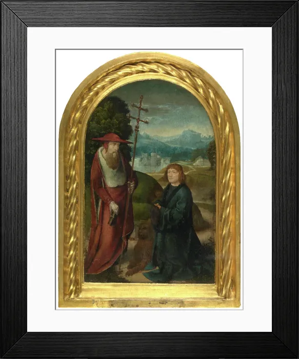 Framed Print : Saint Jerome and Donor, 1500-1515. Creator: Anon Framed Print : Saint Jerome and Donor, 1500-1515. Creator: Anon