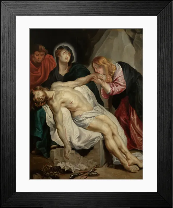 Framed Print : The Lamentation over the Dead Christ, c1630s. Creator: Anthony van Dyck Framed Print : The Lamentation over the Dead Christ, c1630s. Creator: Anthony van Dyck