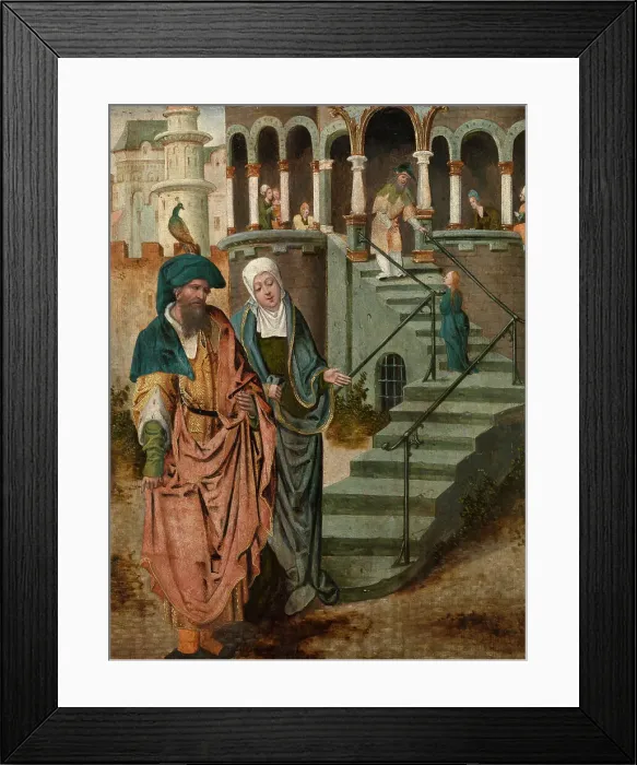 Framed Print : Presentation of Mary in the Temple, 2nd quarter 16th century. Creator: Anon Framed Print : Presentation of Mary in the Temple, 2nd quarter 16th century. Creator: Anon