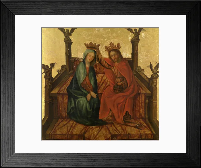 Framed Print : Coronation of Mary, 4th quarter 14th century. Creator: Anon Framed Print : Coronation of Mary, 4th quarter 14th century. Creator: Anon