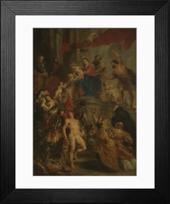 Framed Print : Enthroned Madonna Adored by Saints, c1628. Creator: Peter Paul Rubens