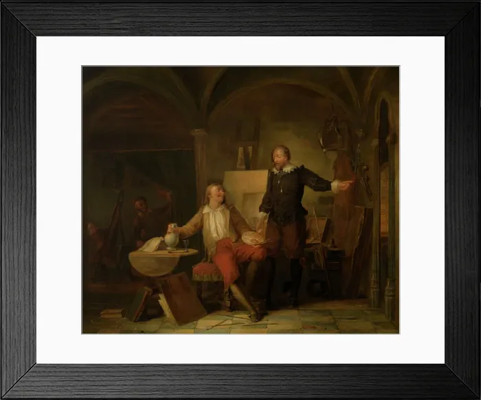 Framed Print : The Studio of the Painter Joos van Craesbeeck, c1640s, (c1870s). Creator: Nicaise de Keyser Framed Print : The Studio of the Painter Joos van Craesbeeck, c1640s, (c1870s). Creator: Nicaise de Keyser