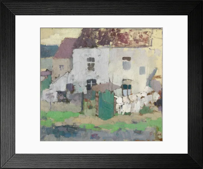 Framed Print : White Facades and Garden at Bosvoorde, 1907. Creator: Rik Wouters Framed Print : White Facades and Garden at Bosvoorde, 1907. Creator: Rik Wouters