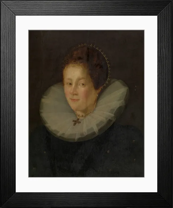 Framed Print : Portrait of a Woman, 1601. Creator: Anon Framed Print : Portrait of a Woman, 1601. Creator: Anon
