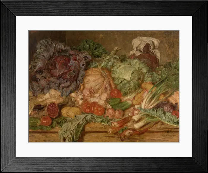 Framed Print : Vegetables, 1886. Creator: Willem Linnig II Framed Print : Vegetables, 1886. Creator: Willem Linnig II