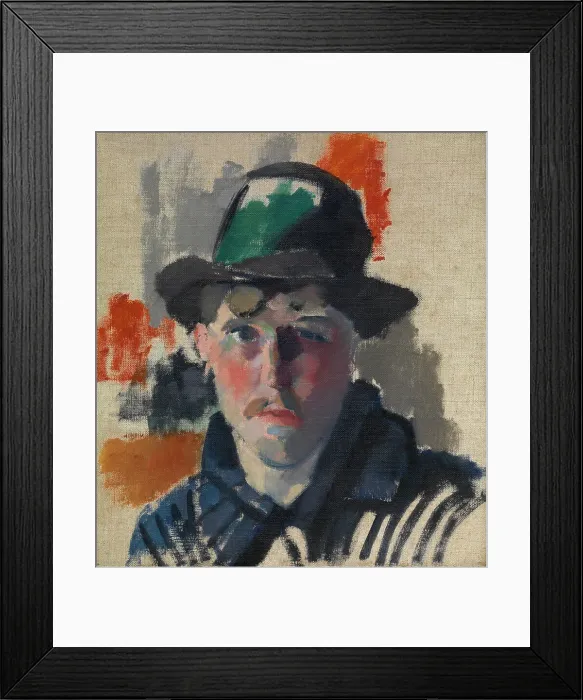 Framed Print : Self Portrait in a Green Hat, 1915. Creator: Rik Wouters Framed Print : Self Portrait in a Green Hat, 1915. Creator: Rik Wouters