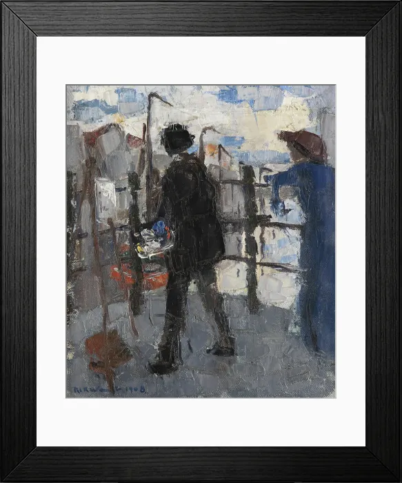 Framed Print : The Painter on the Hoogbrug in Mechelen, 1908. Creator: Rik Wouters Framed Print : The Painter on the Hoogbrug in Mechelen, 1908. Creator: Rik Wouters