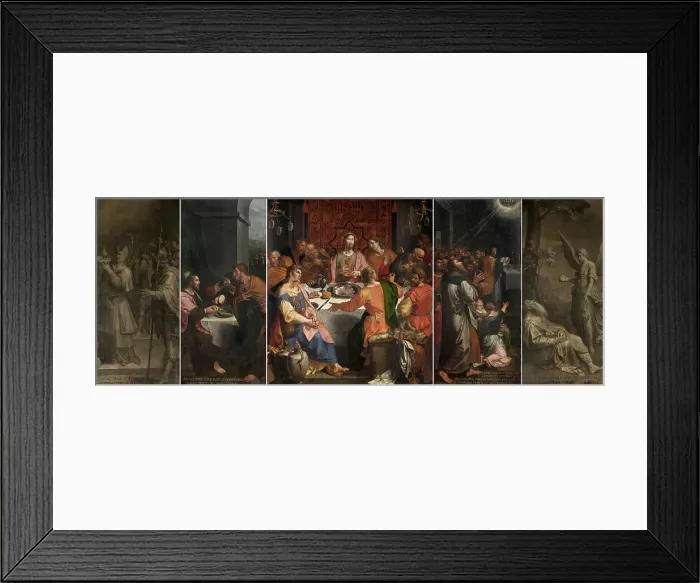 Framed Print : The Last Supper, 1589-1596. Creator: Ambrosius Francken I Framed Print : The Last Supper, 1589-1596. Creator: Ambrosius Francken I