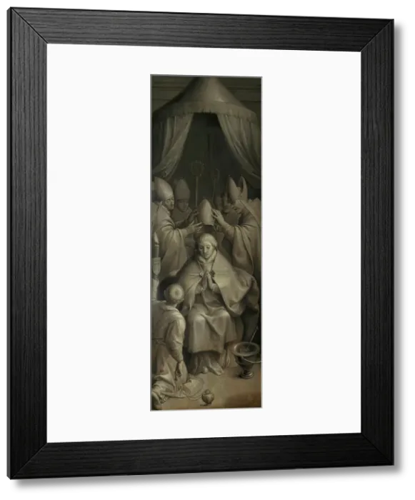 Framed Print : Episcopal Consecration of Saint Eligius of Noyon, 1588. Creator: Ambrosius Francken I Framed Print : Episcopal Consecration of Saint Eligius of Noyon, 1588. Creator: Ambrosius Francken I