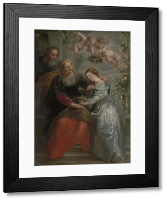 Framed Print : The Education of Mary, 1630-1635. Creator: Peter Paul Rubens