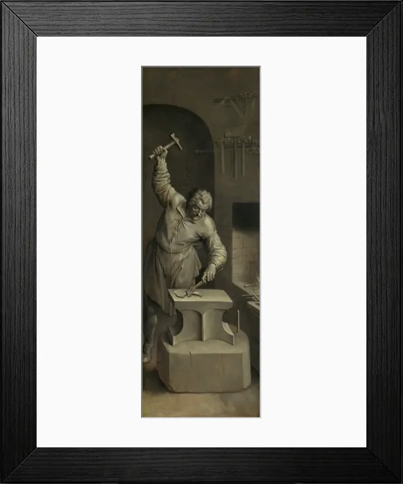 Framed Print : Saint Eligius of Noyon in his Forge, 1588. Creator: Ambrosius Francken I Framed Print : Saint Eligius of Noyon in his Forge, 1588. Creator: Ambrosius Francken I