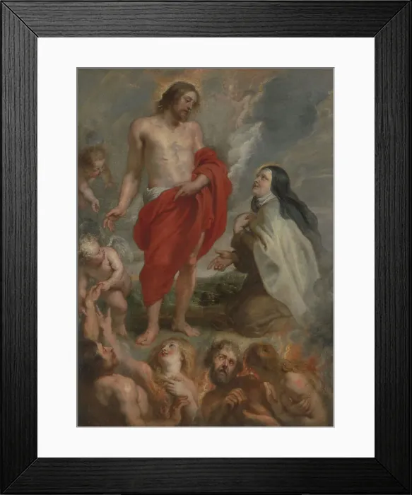 Framed Print : Saint Teresa of Avila Interceding for Bernardino de Mendoza in Purgatory, 1630-1635. Creator: Peter Paul Rubens Framed Print : Saint Teresa of Avila Interceding for Bernardino de Mendoza in Purgatory, 1630-1635. Creator: Peter Paul Rubens