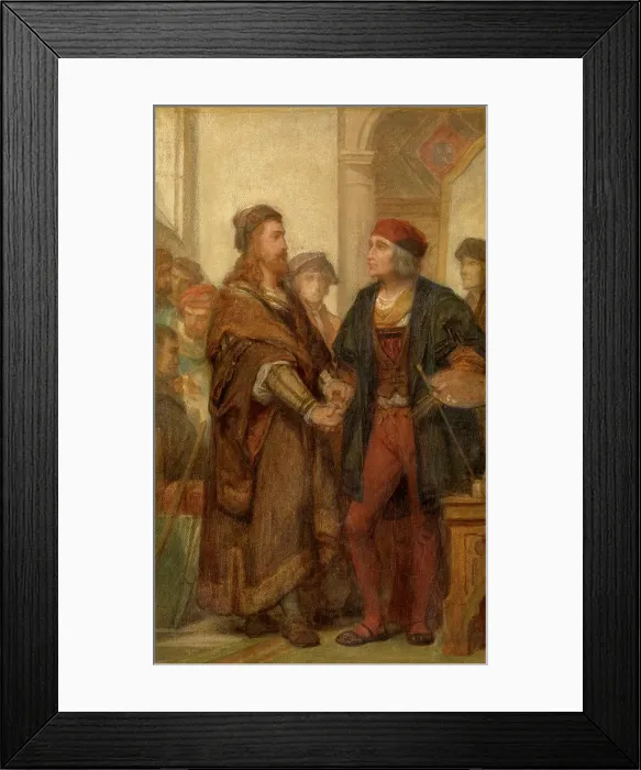 Framed Print : Albrecht Durer Visiting Quinten Massijs, (c1500s), c1860s. Creator: Nicaise de Keyser Framed Print : Albrecht Durer Visiting Quinten Massijs, (c1500s), c1860s. Creator: Nicaise de Keyser