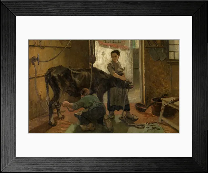 Framed Print : Slaughterhouse, c1860-1900. Creator: Jan Stobbaerts Framed Print : Slaughterhouse, c1860-1900. Creator: Jan Stobbaerts