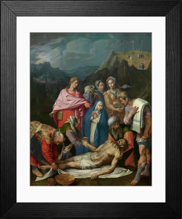 Framed Print : Christ's Entombment, c1570-1590s. Creator: Ambrosius Francken I Framed Print : Christ's Entombment, c1570-1590s. Creator: Ambrosius Francken I