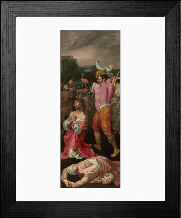 Framed Print : Martyrdom of saints Cosmas and Damianus, c1570-1590s. Creator: Ambrosius Francken I Framed Print : Martyrdom of saints Cosmas and Damianus, c1570-1590s. Creator: Ambrosius Francken I