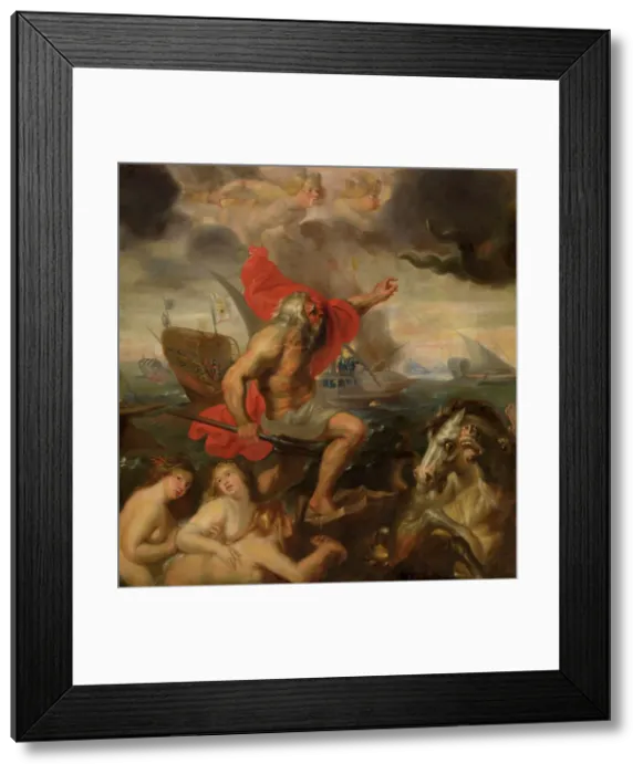 Framed Print : Quos Ego - Neptune Calming the Tempest, c1630s. Creator: Peter Paul Rubens Framed Print : Quos Ego - Neptune Calming the Tempest, c1630s. Creator: Peter Paul Rubens