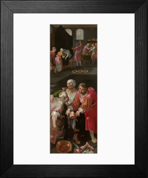 Framed Print : The Charity of Saints Cosmas and Damianus, c1570-1590s. Creator: Ambrosius Francken I Framed Print : The Charity of Saints Cosmas and Damianus, c1570-1590s. Creator: Ambrosius Francken I