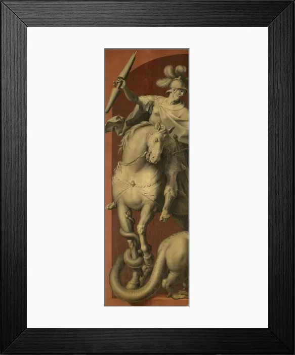 Framed Print : Saint George on Horseback, c1570-1590s. Creator: Ambrosius Francken I Framed Print : Saint George on Horseback, c1570-1590s. Creator: Ambrosius Francken I