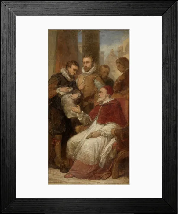 Framed Print : The Painters Matthijs and Paul Bril in Rome, (c1575), 1862-1872. Creator: Nicaise de Keyser Framed Print : The Painters Matthijs and Paul Bril in Rome, (c1575), 1862-1872. Creator: Nicaise de Keyser