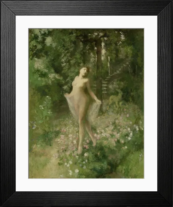 Framed Print : Shower of Roses, c1890s. Creator: Jan Stobbaerts Framed Print : Shower of Roses, c1890s. Creator: Jan Stobbaerts