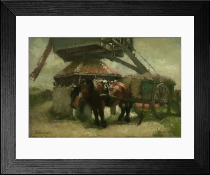 Framed Print : The Windmill at Kiel, c1860-1900. Creator: Jan Stobbaerts Framed Print : The Windmill at Kiel, c1860-1900. Creator: Jan Stobbaerts