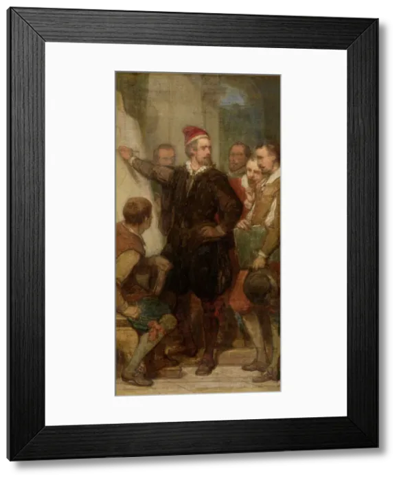 Framed Print : The Painter Denys Calvaert in Bologna, (c1570s), c1860s. Creator: Nicaise de Keyser Framed Print : The Painter Denys Calvaert in Bologna, (c1570s), c1860s. Creator: Nicaise de Keyser